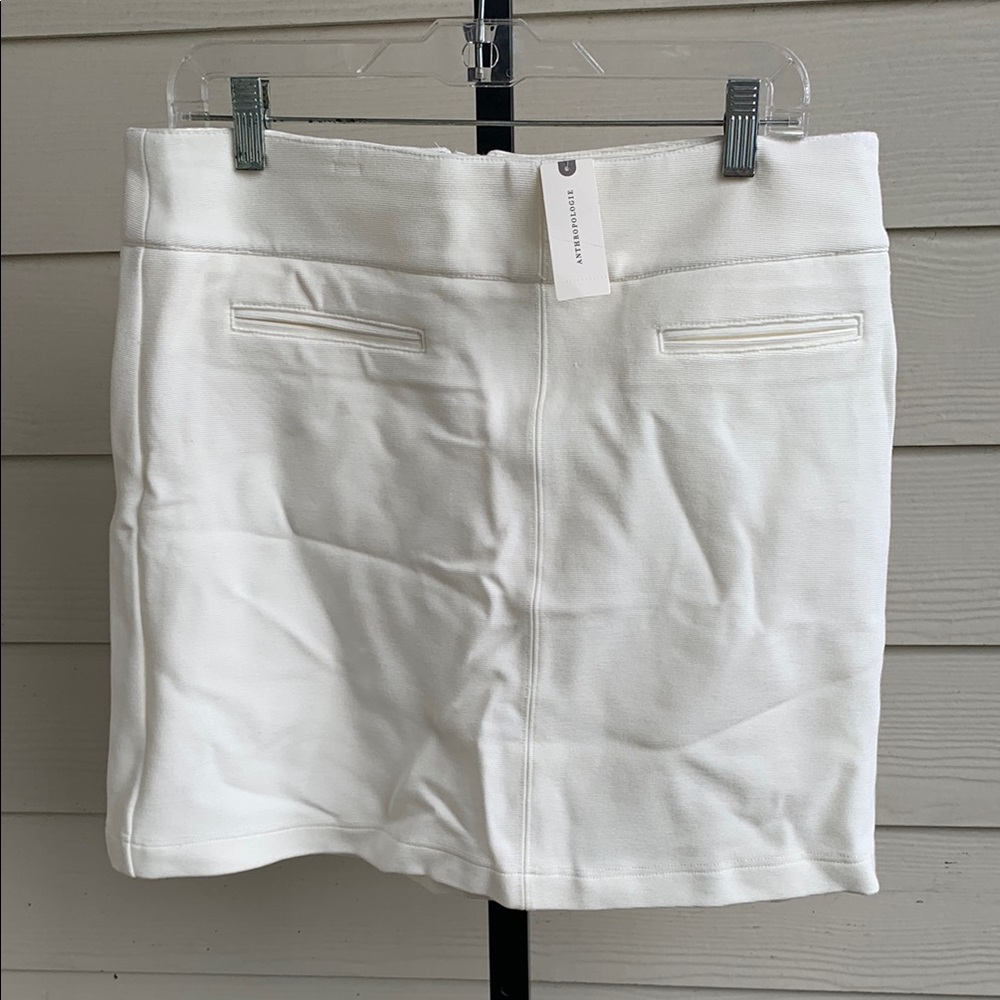 NEW Anthropologie Maeve ivory skirt large